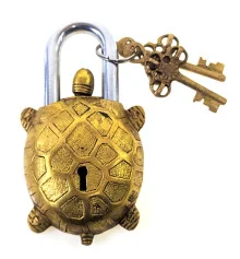 Тибетский бронзовый замок «Черепаха» (13.5×7×3.5 см) (450 г) купить в интернет магазине подарков ПраздникШоп