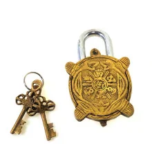 Тибетский бронзовый замок «Черепаха» (13.5×7×3.5 см) (450 г) купить в интернет магазине подарков ПраздникШоп