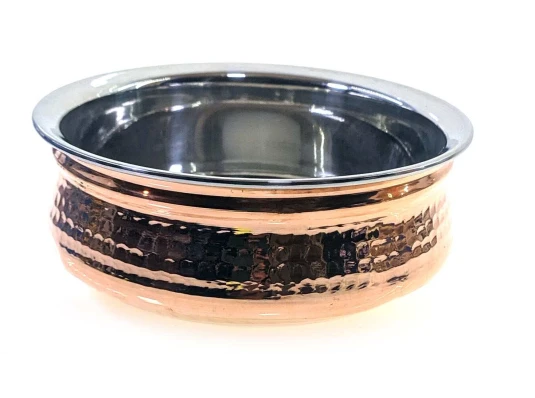 Блюдо из нерж. стали и меди (d-15 см h- 6 см) купить в интернет магазине подарков ПраздникШоп