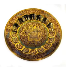 Тарелка бронзовая настенная «Раджа на слоне» (d-18 см) купить в интернет магазине подарков ПраздникШоп