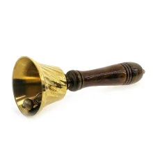 Колокольчик бронза с деревянной ручкой (18×6.5×6.5 см) купить в интернет магазине подарков ПраздникШоп