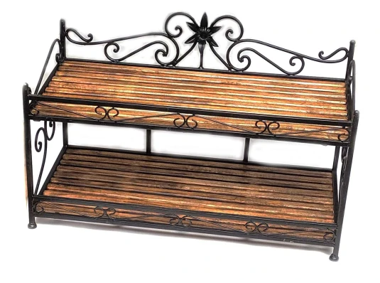 Подставка для обуви металл дерево (79×45×33 см) купить в интернет магазине подарков ПраздникШоп