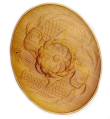 Менажница деревянная «Карпы и Лотос» (28.5×25×2 см) массив дерева купить в интернет магазине подарков ПраздникШоп