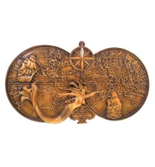 Панно резное «морская карта с русалкой» купить в интернет магазине подарков ПраздникШоп