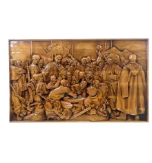 Панно «Козаки пишут письмо турецкому султану» массив дерева купить в интернет магазине подарков ПраздникШоп