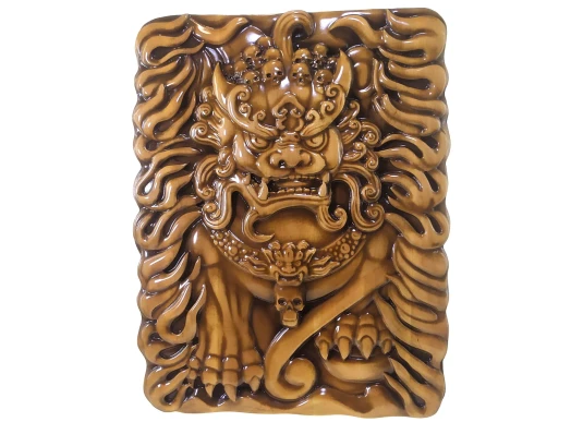 Панно «Небесный лев Будды» резное купить в интернет магазине подарков ПраздникШоп