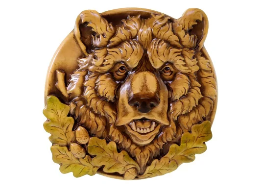 Панно «Медведь» резное купить в интернет магазине подарков ПраздникШоп