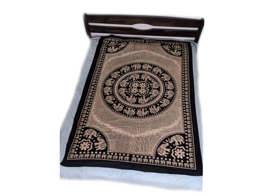 Покрывало хлопковое «Слоны» (200×140 см) купить в интернет магазине подарков ПраздникШоп