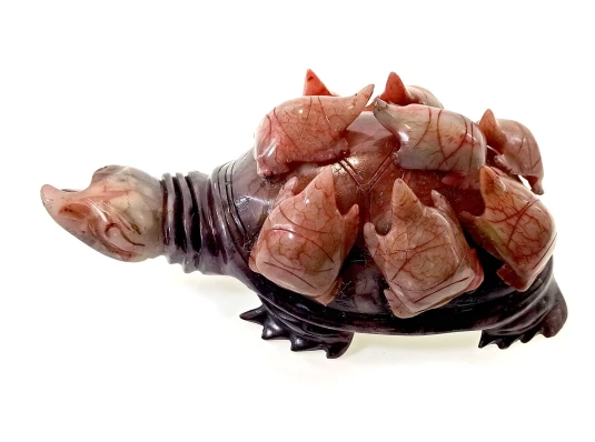 Черепахи нефритовые резные (25×14×10 см) (4.2кг) C купить в интернет магазине подарков ПраздникШоп