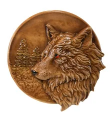 Панно «Волк» резное купить в интернет магазине подарков ПраздникШоп