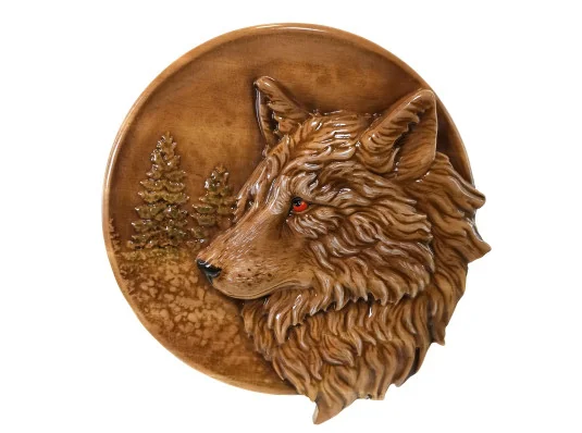 Панно «Волк» резное купить в интернет магазине подарков ПраздникШоп