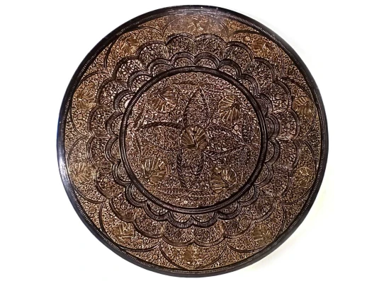 Тарелка бронзовая настенная «Павлины» (d-49 см) C купить в интернет магазине подарков ПраздникШоп