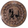 Тарілка бронзова настінна «Слон» (d-49 см)