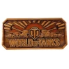 Панно «World of tanks», резное, (51.5×25×2.4 см) массив дерева, покрыто патиной, эмалями и лаком