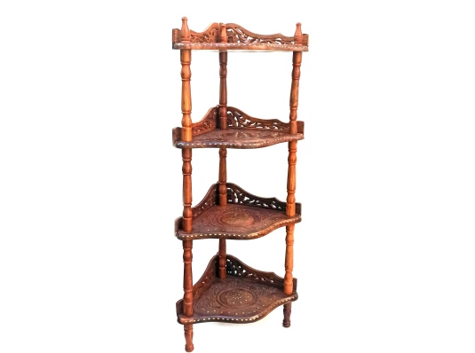 Этажерка на 4 полки розовое дерево (120×38×38 см) купить в интернет магазине подарков ПраздникШоп