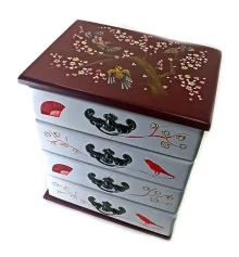 Шкатулка-комод «Птицы» (Ясень) (22×15×26 см) купить в интернет магазине подарков ПраздникШоп