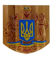 Панно«Герб Украины» массив дерева купить в интернет магазине подарков ПраздникШоп