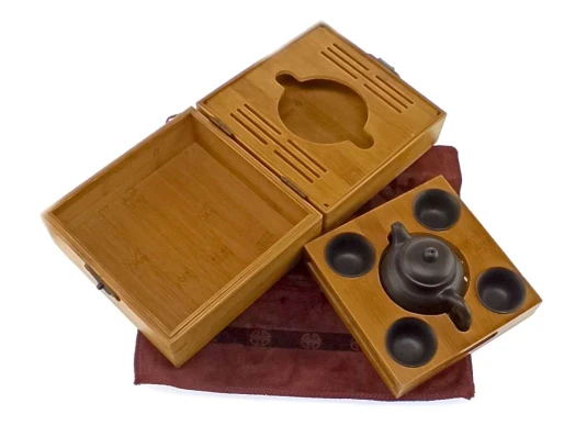 Чайный набор в бамбуковом футляре (19×19×10.5 см) A купить в интернет магазине подарков ПраздникШоп