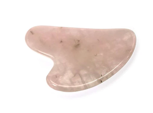 Массажер Гуаша розовый кварц (5×8×0.5 см) купить в интернет магазине подарков ПраздникШоп