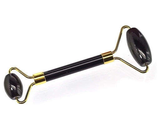 Массажер для лица обсидиановый двусторонний (14.5×6×2 см) купить в интернет магазине подарков ПраздникШоп