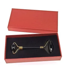 Массажер для лица обсидиановый двусторонний (14.5×6×2 см) купить в интернет магазине подарков ПраздникШоп