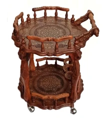 Стол сервировочный круглый розовое дерево (80×64×59 см) купить в интернет магазине подарков ПраздникШоп