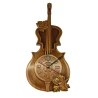Панно резное «Часы скрипка», (50×23×2.2 см), покрыто эмалями, патиной и лаком, массив дерева