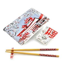 Сервиз для суши «Цветение Сакуры» (28×14 см) (1 персона) купить в интернет магазине подарков ПраздникШоп