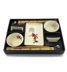 Сервиз для суши «Птица на ветке сакуры» (2 персоны) (39×27.5×5.5 см) купить в интернет магазине подарков ПраздникШоп