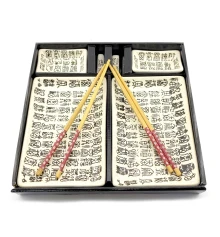 Сервиз для суши «Иероглифы на белом фоне» (2 персоны) (28×28.3×3.5 см) K купить в интернет магазине подарков ПраздникШоп