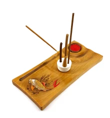 Подставка под благовония «Карп» (24.5×12×1.8 см) массив дерева купить в интернет магазине подарков ПраздникШоп