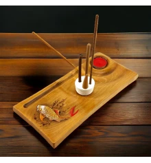Подставка под благовония «Карп» (24.5×12×1.8 см) массив дерева купить в интернет магазине подарков ПраздникШоп