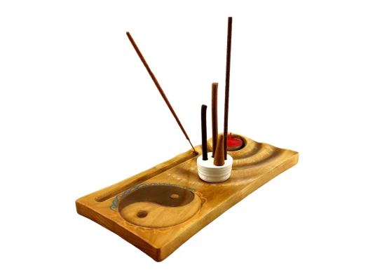 Подставка под благовония «Инь-янь» (24.5×12×1.8 см) массив дерева купить в интернет магазине подарков ПраздникШоп