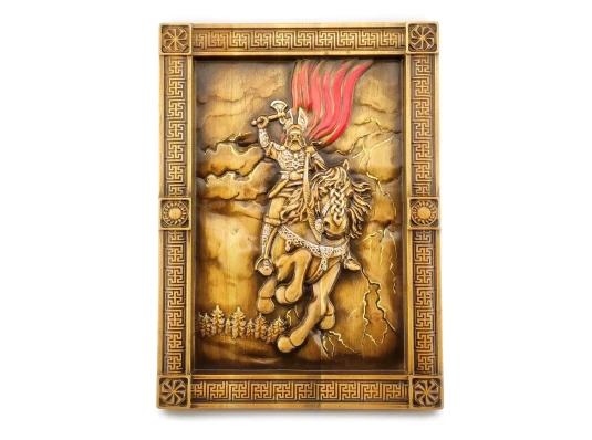 Панно «Перун» (39×29×2.4 см) массив дерева купить в интернет магазине подарков ПраздникШоп