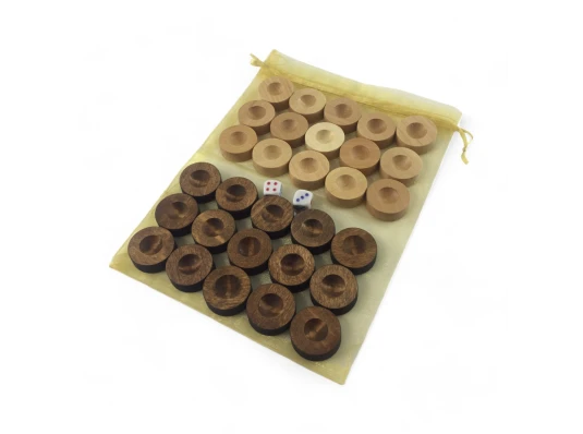 Фишки для нард с мешочком (д-28мм купить в интернет магазине подарков ПраздникШоп