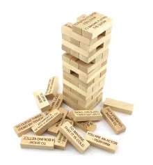 Игра настольная «Дженга с фантами»с мешочком купить в интернет магазине подарков ПраздникШоп