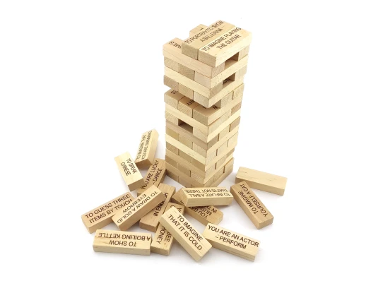 Игра настольная «Дженга с фантами»с мешочком купить в интернет магазине подарков ПраздникШоп