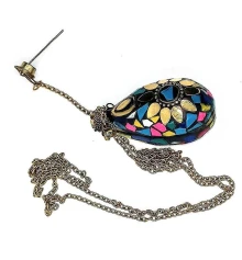 Аромакулон бронзовый с инкрустацией Индия (5.5×4.5×2 см) купить в интернет магазине подарков ПраздникШоп