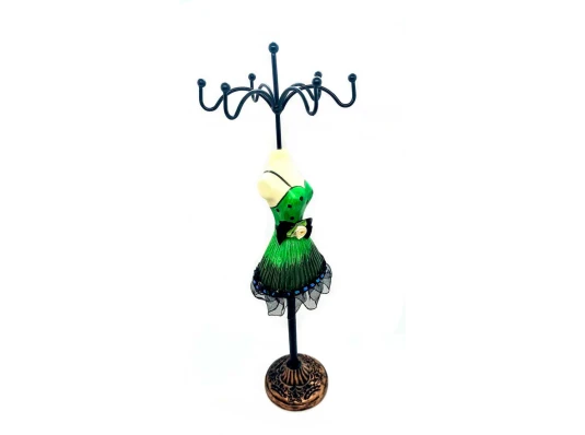 Подставка под бижутерию «Манекен» зеленая (27.5×9.5×9.5 см) купить в интернет магазине подарков ПраздникШоп