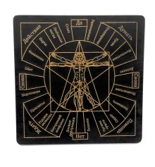 Таблица для работы с маятником «Магические воздействия» темная (26×26×0.8 см) купить в интернет магазине подарков ПраздникШоп