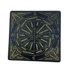 Таблица для работы с маятником «Чакровая» темная (26×26×0.8 см) купить в интернет магазине подарков ПраздникШоп