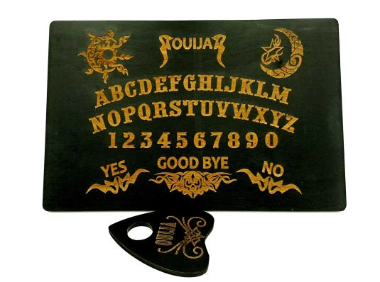 Спиритическая доска OUIJA темная на английском языке (44.5×29×0.8 см) купить в интернет магазине подарков ПраздникШоп