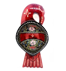 Братина «Птица» из цельного дерева инкрустированная перламутром (34×16.5×6 см) A купить в интернет магазине подарков ПраздникШоп