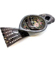 Братина «Птица» из цельного дерева инкрустированная перламутром (34×16.5×6 см) C купить в интернет магазине подарков ПраздникШоп