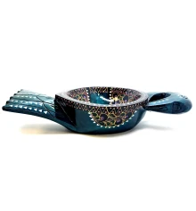 Братина «Птица» из цельного дерева инкрустированная перламутром (34×16.5×6 см) E купить в интернет магазине подарков ПраздникШоп