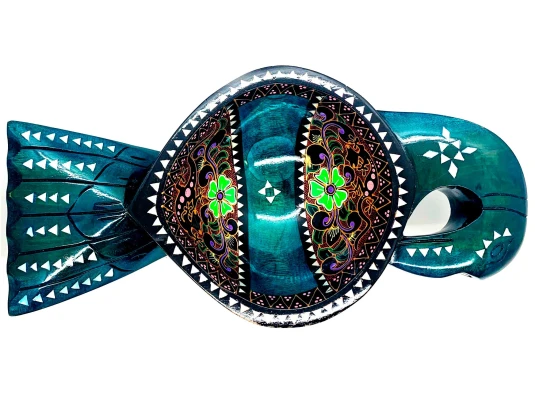 Братина «Птица» из цельного дерева инкрустированная перламутром (34×16.5×6 см) F купить в интернет магазине подарков ПраздникШоп