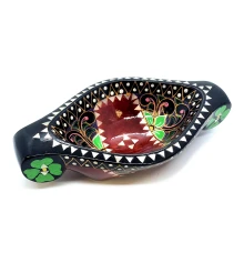 Братина «Ладья» из цельного дерева инкрустированная перламутром (16.5×10×3.5 см) A купить в интернет магазине подарков ПраздникШоп