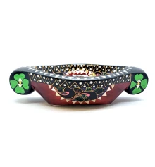 Братина «Ладья» из цельного дерева инкрустированная перламутром (16.5×10×3.5 см) A купить в интернет магазине подарков ПраздникШоп