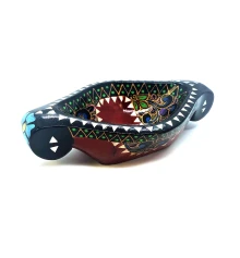 Братина «Ладья» из цельного дерева инкрустированная перламутром (16.5×10×3.5 см) D купить в интернет магазине подарков ПраздникШоп