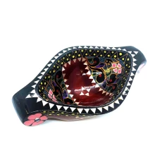 Братина «Ладья» из цельного дерева инкрустированная перламутром (16.5×10×3.5 см) E купить в интернет магазине подарков ПраздникШоп